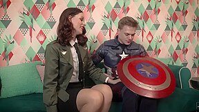 Marvel First Fuck: Virgin Captain America And Naughty Agent Peggy Carter On A Mission!