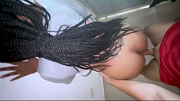 Ebony goddess with a big ass and huge tits asks me to film her while I fuck her! X3 - &iexcl_Diosa de ebony culo grande con enormes tetas me pide que la grabe mientras la follo! X3