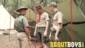 ScoutBoys Fellow Scout Cole Blue and pal smashed humid by supah super-fucking-hot old guy