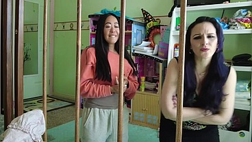 2 ABDL caregivers watch you messing diaper in crib Caroline Pierce