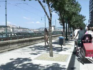 Brunette hair Honey Aika Stripped On Public Streets