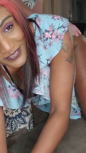 Indian black pussy and ass getting spanked by white man   Clip 3