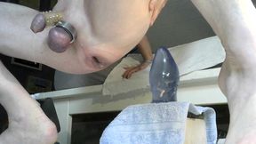 Close up off my hungry cunt fucking the giant plugs