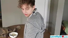 Twink Sucks Older Stepbrothers Cock For A Free Ride To School