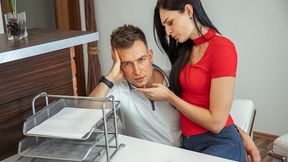 Amateur Gorgeous chick nailed by stranger in front of obedient hubby