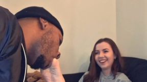 House Guest Gets Toe Sucking - Lana Blade