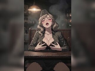 Sexy manga wife in a pub