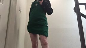 Tits Out Barista Rubs Clit and Pees in Your Coffee