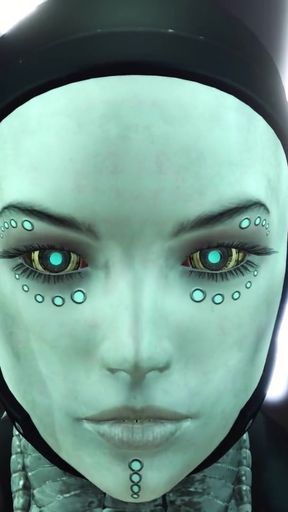 Thrilling moment from "Hot futanari sex android with many boobs plays with a young horny hottie in the sci-fi lab"