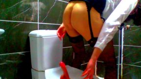 Hot Secretary Cansu Riding Dildo While Cums