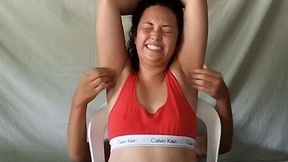 Paola's Unexpected Laughter in Her Armpits!