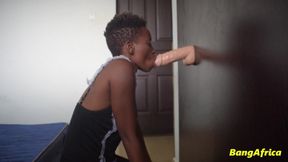 Keshia Be Gobbling That Big White Dildo