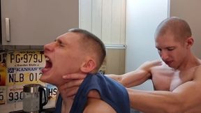 horny hunk fucks young twink on a kitchen table