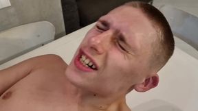 horny hunk fucks young twink on a kitchen table