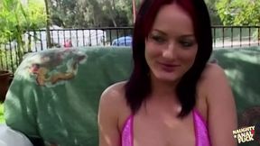 Milly &mdash;  the cute brunette &mdash;  enjoys getting fucked in the ass&#x1F351;