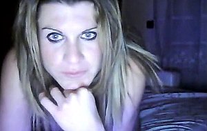 Big blonde jerks while being fucked bareback