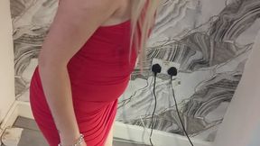 Giantess goddess WinnieLouxo Crushes a 1967 Chevrolet Camaro in big heavy heels with painted toenails full body view and box box of all the cars she has crushed in the shoot