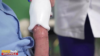 Nurse with huge boobs needs a cock and cum samples