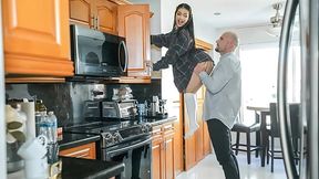 Tiny Latina Teen Rides Her Bestie’s Stepdad While She's in School
