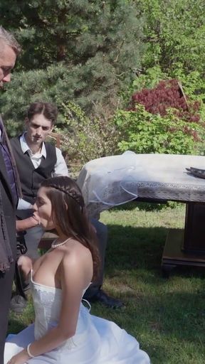 BRIDE4K. Please, Cum all over me on my Wedding   Clip 1