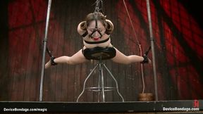 ”Lesbian slave Double penetration toyed in bondage”