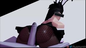 Iris in Fishnet Riding Cowgirl (Creampie) - Roblox Porn Animation
