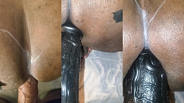 ANGRY BLACK WIFE & BIG BERTHA DOMINATE HUSBAND'S HOLE!!