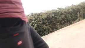 Real Gay Tasgendar faking outdoor bathroom