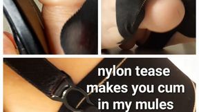 nylon tease footjob, shoejob 720p
