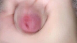 Limp to hard uncut cock: closeup creamy cumshot cumshot uncutcock