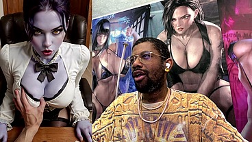 Big Breast Secretary Widowmaker Gets Anal Fucked, AI Generated