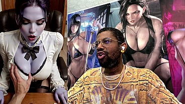 Big Breast Secretary Widowmaker Gets Anal Fucked, AI Generated