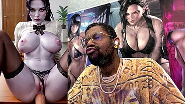 Big Breast Secretary Widowmaker Gets Anal Fucked, AI Generated
