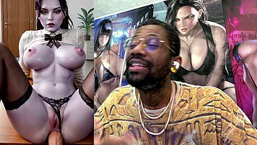 Big Breast Secretary Widowmaker Gets Anal Fucked, AI Generated