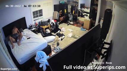IPCAM  Hot American college couple fucks in their bed