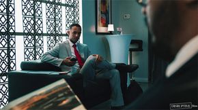 A businessman extremely stressed out