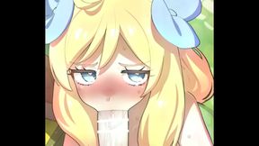 Mizumizuni Anime Chick Deepthroats With Seductive Skill