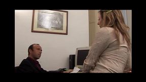 Sexy Secretary with Big Tits and Hairy Pussy Fucked by Office Boss