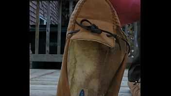 Trashed moccasins