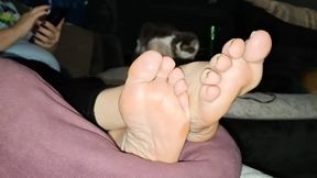 My girlfriend teasing me with her feet 2