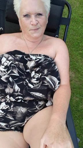 Sun lounger play in the sunshine