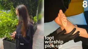 Med Student Is Picked Up Right After Finishing Her Shift at the Hospital To Have Her Toes Sucked - Foot Worship Pick Up 8 - 720P