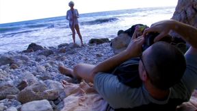 Pierced babe banged outdoor on the beach