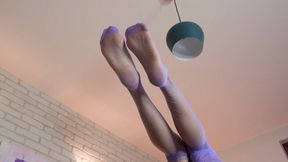 Sexy Legs And Weronika - Violet Stockings - HD 2560x1440