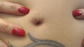 Navel belly button play super closeup