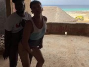 Risky Public Sex On Beach In Abandoned Building