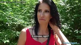 Public Agent Busty horny lady gets fucked in the woods for cash