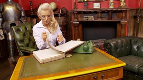 gemma massey, alyson mckenzie, anna lovato and jenny laird have a chambermaid interview that turns into slutty toy and fingerbang group scene