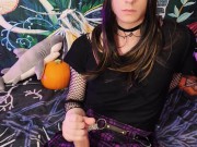 Trans girl with 9 inch BIG DICK can't stop cumming 😱