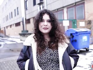 German Scout - Curvy Large Natural Melons Teen eighteen Rose Noir Get Hirsute Twat Drilled at Casting